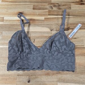 SKIMS Kim Kardashian Women's XXS Logo Mesh Triangle Bralette New w/ Tags!